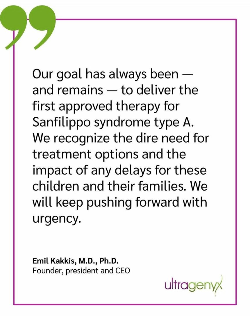 Update von Ultragenyx zum Sanfilippo-Syndrom Typ A